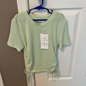 Zara Green Ruched Top